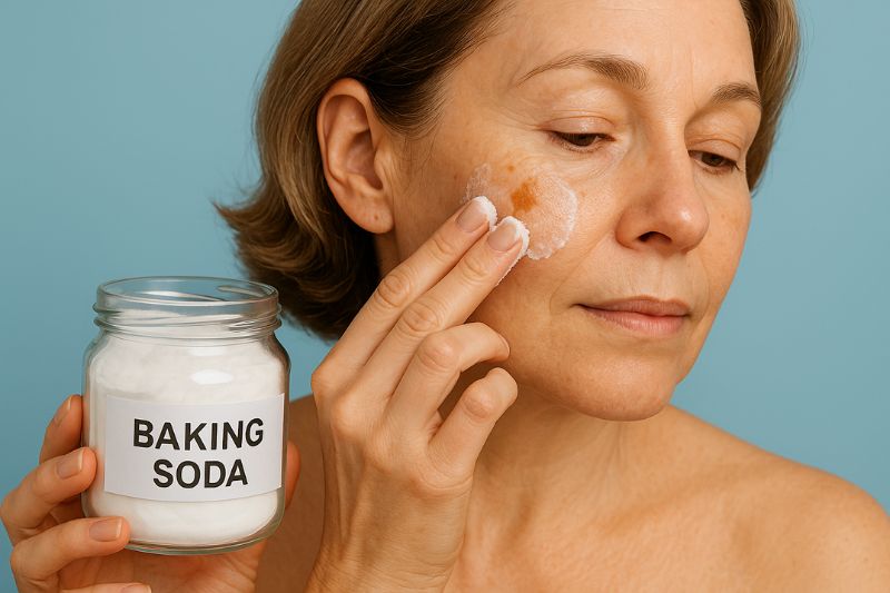 איך לטפל בכתמי עור עם סודה לשתייה