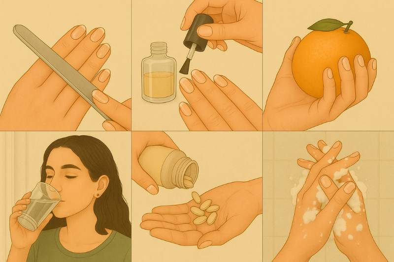 6 דרכים לגדל ציפורניים חזקות ויפות