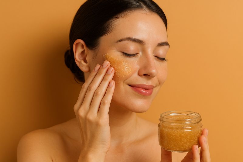 פילינג שיבולת שועל וסוכר חום