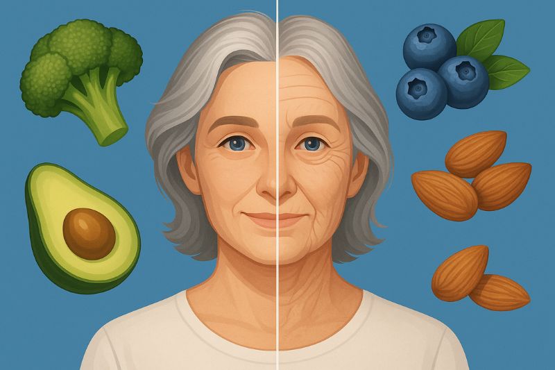מזונות אנטי אייג'ינג להזדקנות איטית יותר