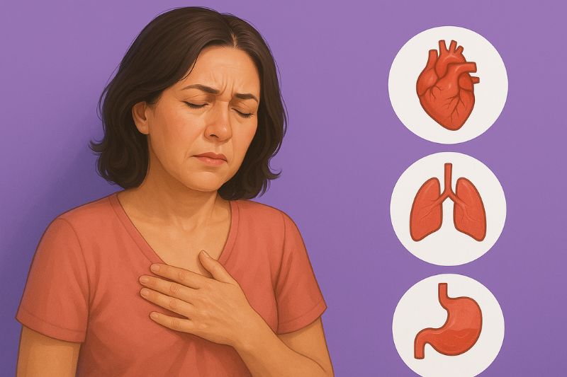 5 סיבות לכאבי חזה אצל נשים