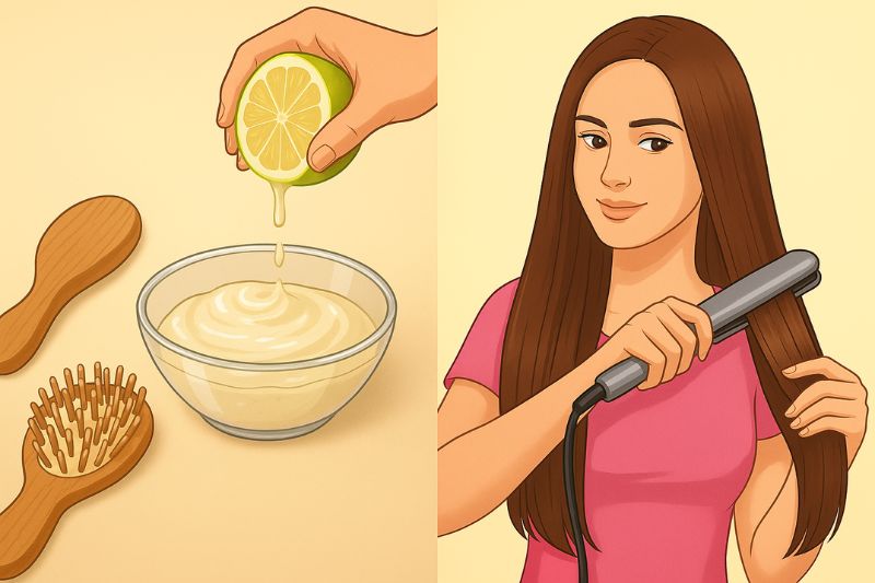 5  דרכים להחליק את השיער באופן טבעי בבית