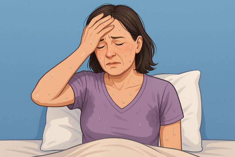 איך להפסיק הזעות לילה באופן טבעי