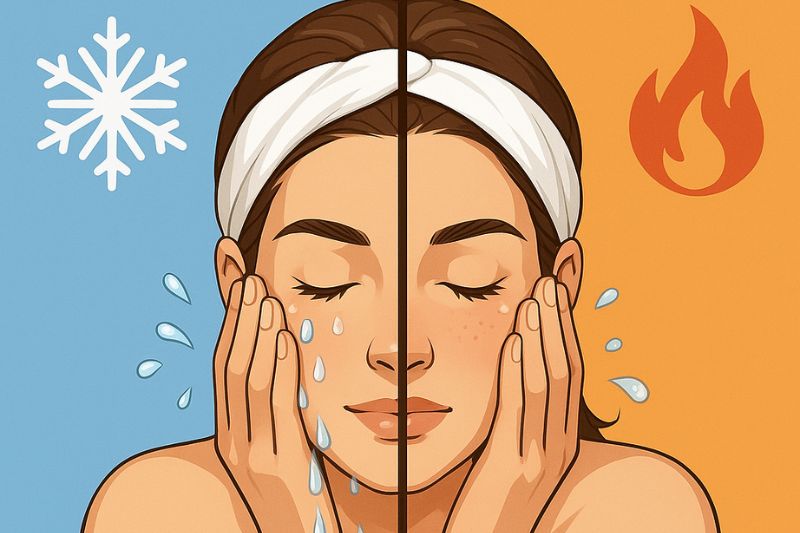 חם או קר? היתרונות והחסרונות של שטיפת פנים בטמפרטורות מים שונות