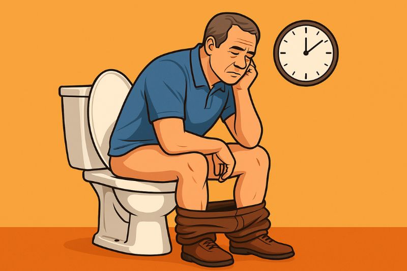 כמה זמן אתם באמת צריכים לשבת על האסלה?