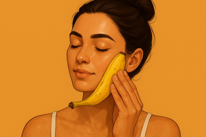 לא תאמינו מה יקרה כשתשפשפו קליפת בננה על הפנים