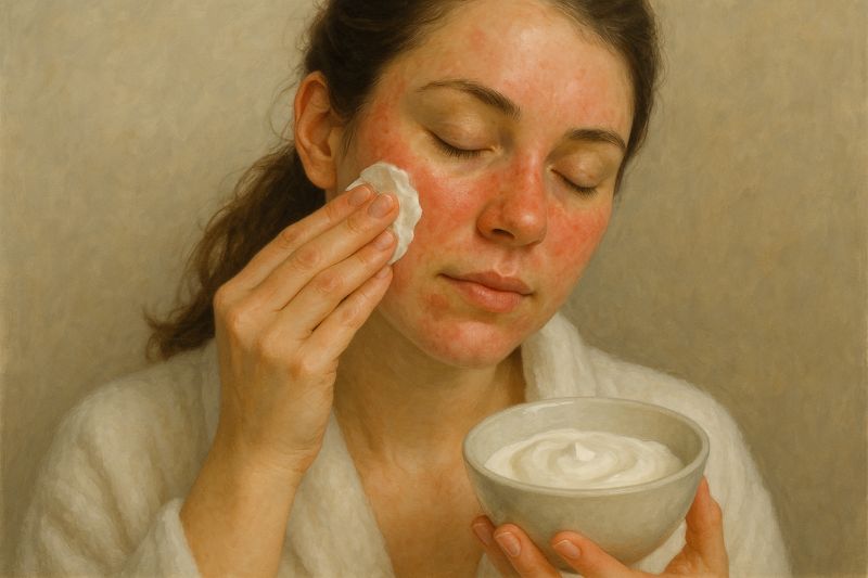 הטריק עם יוגורט שמרגיע אדמומיות בעור