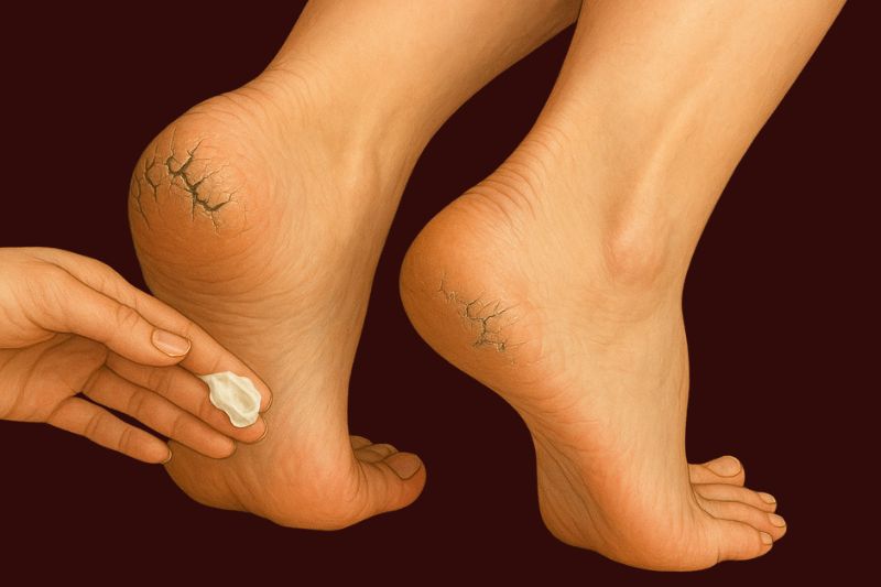 זה מה שמחליק עקבים סדוקים בלילה אחד