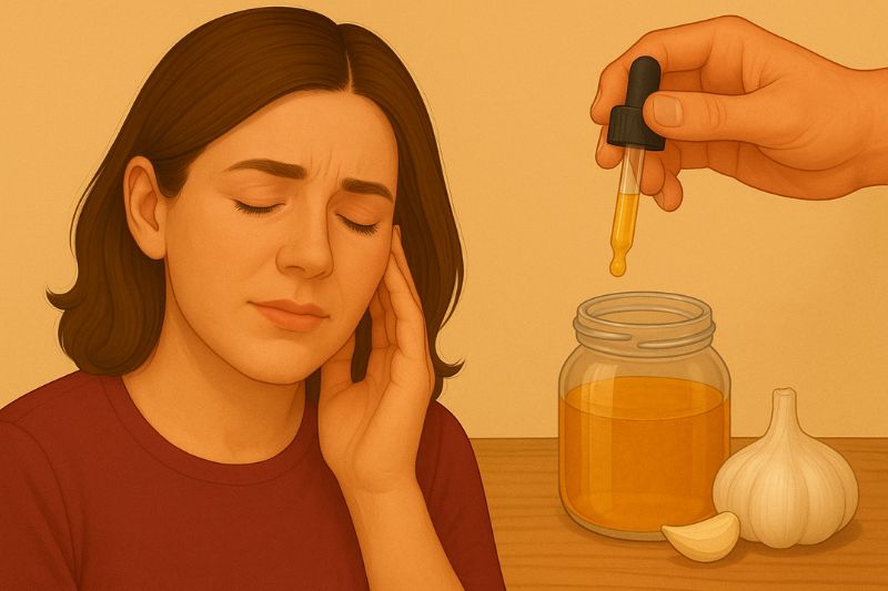 שמן שום שמרגיע כאבי אוזניים