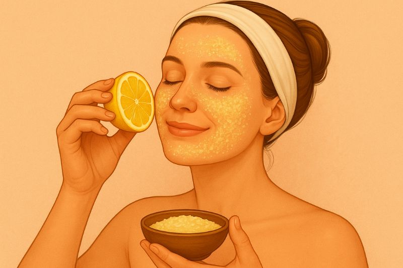 פילינג לימון שמאיר את הפנים