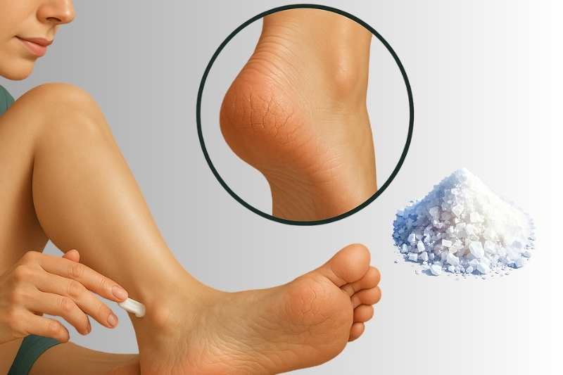 טיפול טבעי שמרכך עור קשה בכפות הרגליים