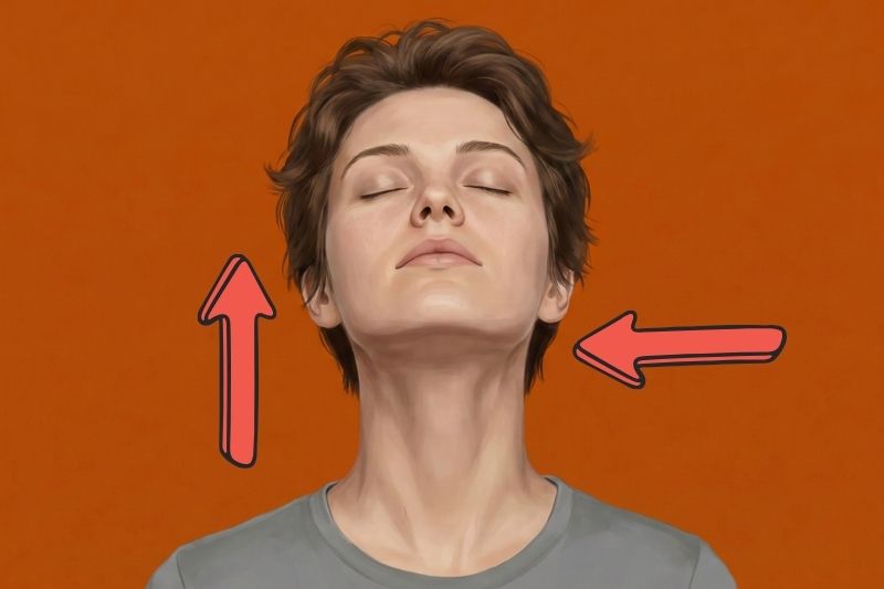 2 דקות ביום למתיחת סנטר כפול