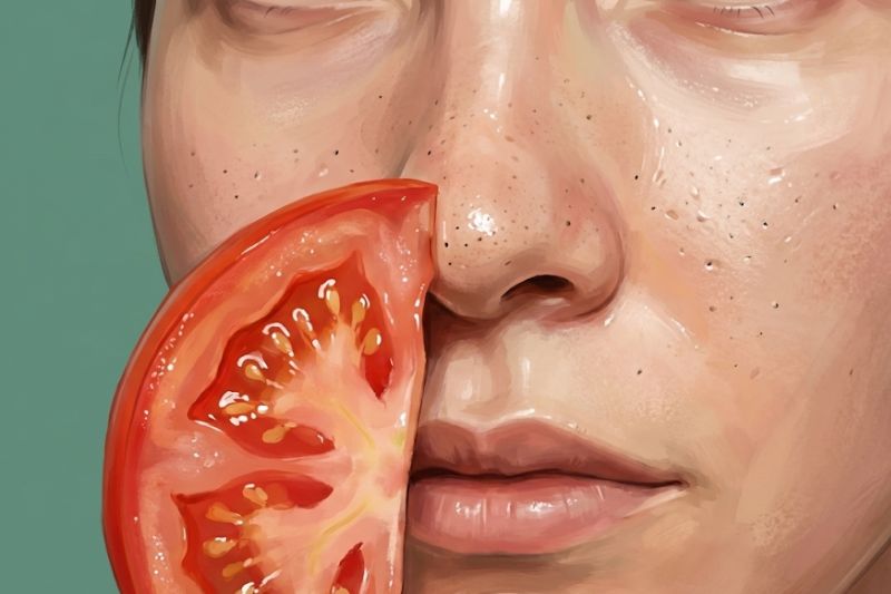 ככה תנקו שחורים מהאף בעזרת פלח עגבניה