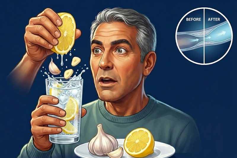 איך לנקות את העורקים משומן בעזרת כוס אחת של מי לימון ושום