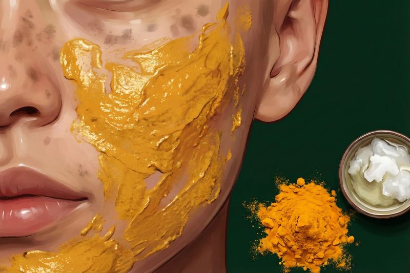 מסכת הזהב: טיפול בפיגמנטציה עם כורכום ושמן קוקוס