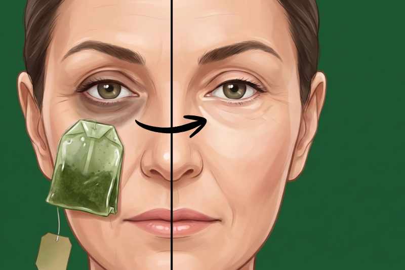 סובלת מעיגולים כהים? הניחי שקיקי תה ירוק ותראי את ההבדל