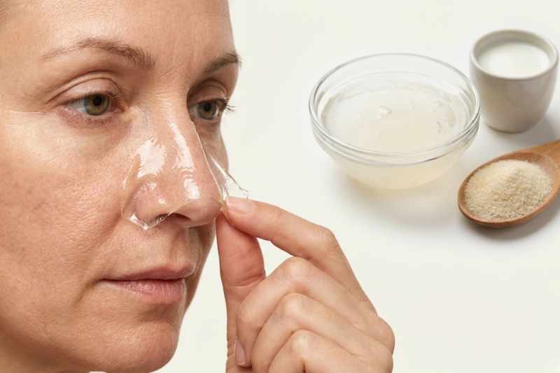 איך להיפטר מ"שחורים" באף בעזרת חלב וג'לטין (מדבקת הפלא)