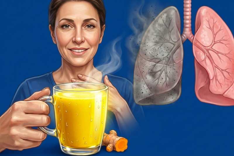 סובלים משיעול טורדני? המשקה הצהוב שינקה לכם את הריאות בלילה אחד